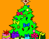Dibuix Arbre de Nadal pintat per BON NADAL