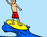 Dibuix Surfista pintat per marcprat