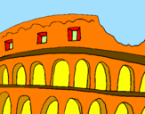 Dibuix Coliseu pintat per gemma i xavier