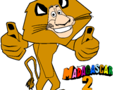 Dibuix Madagascar 2 Alex pintat per wail