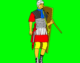 Dibuix Soldat romà  pintat per carles