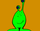 Dibuix Mini extraterrestre pintat per victor