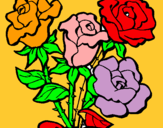 Dibuix Ram de roses pintat per NANA YCARLA