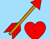 Dibuix Fletxa i cor  pintat per  marifer zamarron