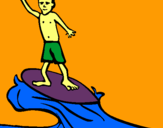 Dibuix Surfista pintat per annna