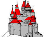 Dibuix Castell medieval pintat per IAN