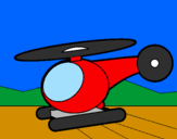 Dibuix Helicòpter petit  pintat per helicóptero
