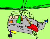 Dibuix Helicòpter al rescat  pintat per DAVID