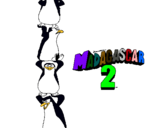 Dibuix Madagascar 2 Pingüins pintat per 8XIA