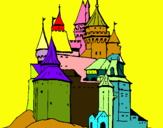 Dibuix Castell medieval pintat per raul