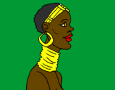 Dibuix Africana pintat per nay  coco