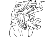 Dibuix Velociraptor II pintat per a