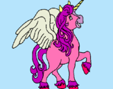 Dibuix Unicorn amb ales pintat per anna