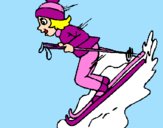 Dibuix Esquiadora pintat per Laia
