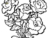 Dibuix Ram de roses pintat per nando