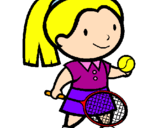 Dibuix Noia tennista pintat per LAIA