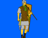Dibuix Soldat romà  pintat per pasqua jorge