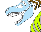 Dibuix Esquelet tiranosauri rex pintat per giselle