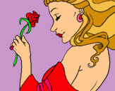 Dibuix Princesa amb una rosa pintat per carla_laia
