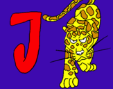 Dibuix Jaguar pintat per dannes