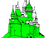 Dibuix Castell medieval pintat per BLAI