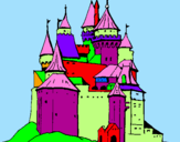 Dibuix Castell medieval pintat per Natalia R.B 