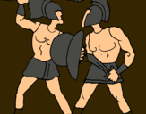 Dibuix Lluita de gladiadors pintat per anònim