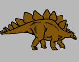 Dibuix Stegosaurus pintat per MARGA