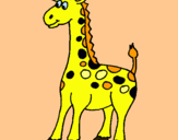 Dibuix Girafa pintat per quim