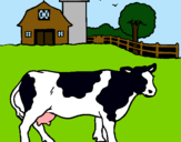 Dibuix Vaca pasturant pintat per Vaca de Sant Jordi