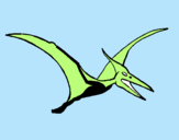 Dibuix Pterodàctil pintat per velociraptor