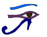 Dibuix Ull Horus pintat per alena m.p.