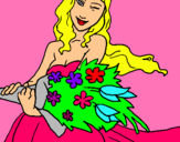 Dibuix Ram de flors pintat per Marina