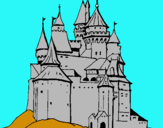 Dibuix Castell medieval pintat per edgar