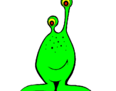 Dibuix Mini extraterrestre pintat per Montse