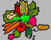 Dibuix verdures pintat per pili