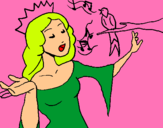 Dibuix Princesa cantant pintat per aina nicolas