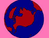 Dibuix Planeta Terra pintat per emma pujol