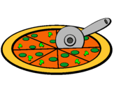 Dibuix Pizza pintat per dalila