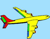 Dibuix Avió pintat per carles
