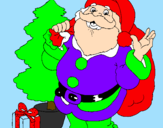 Dibuix Santa Claus i un arbre de nadal  pintat per alexiaz