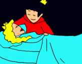 Dibuix La princesa dorment i el príncep pintat per Héctor