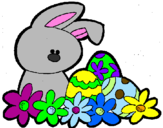 Dibuix Conillet de Pasqua pintat per TANIA