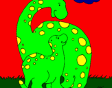 Dibuix Dinosaures pintat per samanta