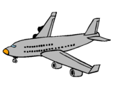 Dibuix Avió de passatgers  pintat per miguel