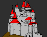 Dibuix Castell medieval pintat per joel