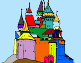 Dibuix Castell medieval pintat per anònim