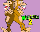 Dibuix Madagascar 2 Manson i Phil 2 pintat per Sindy