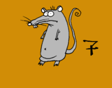 Dibuix Rata pintat per arlet   reixach