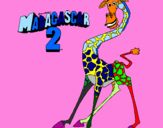 Dibuix Madagascar 2 Melman pintat per mar domingo